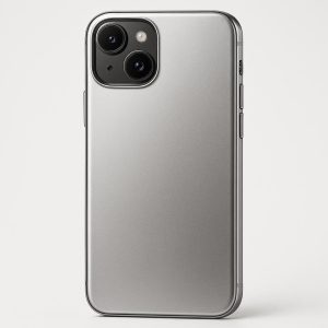 Clean Silver Metallic Phone Case - Sleek Design